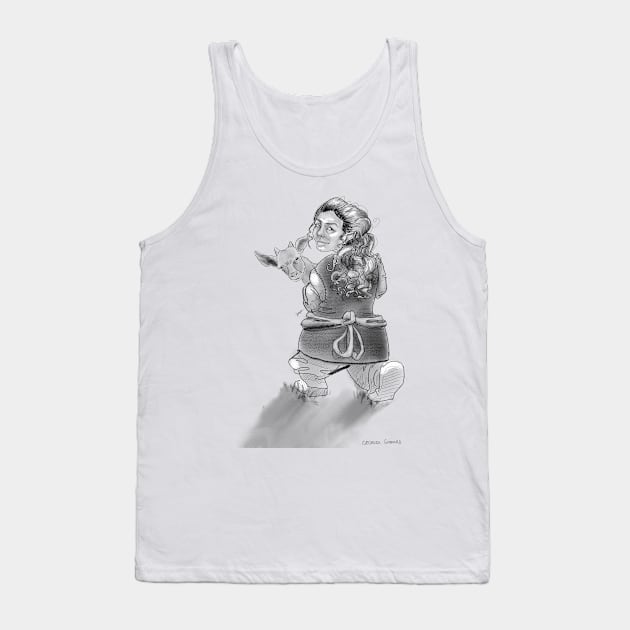 Halfling Goat Farmer Tank Top by georgiagoddard